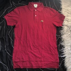 brand new red izod/lacoste polo size large